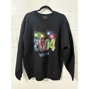Vintage MGM Mirage Sweatshirt Mens XL Black 2004 Las‎ Vegas Fireworks 00s